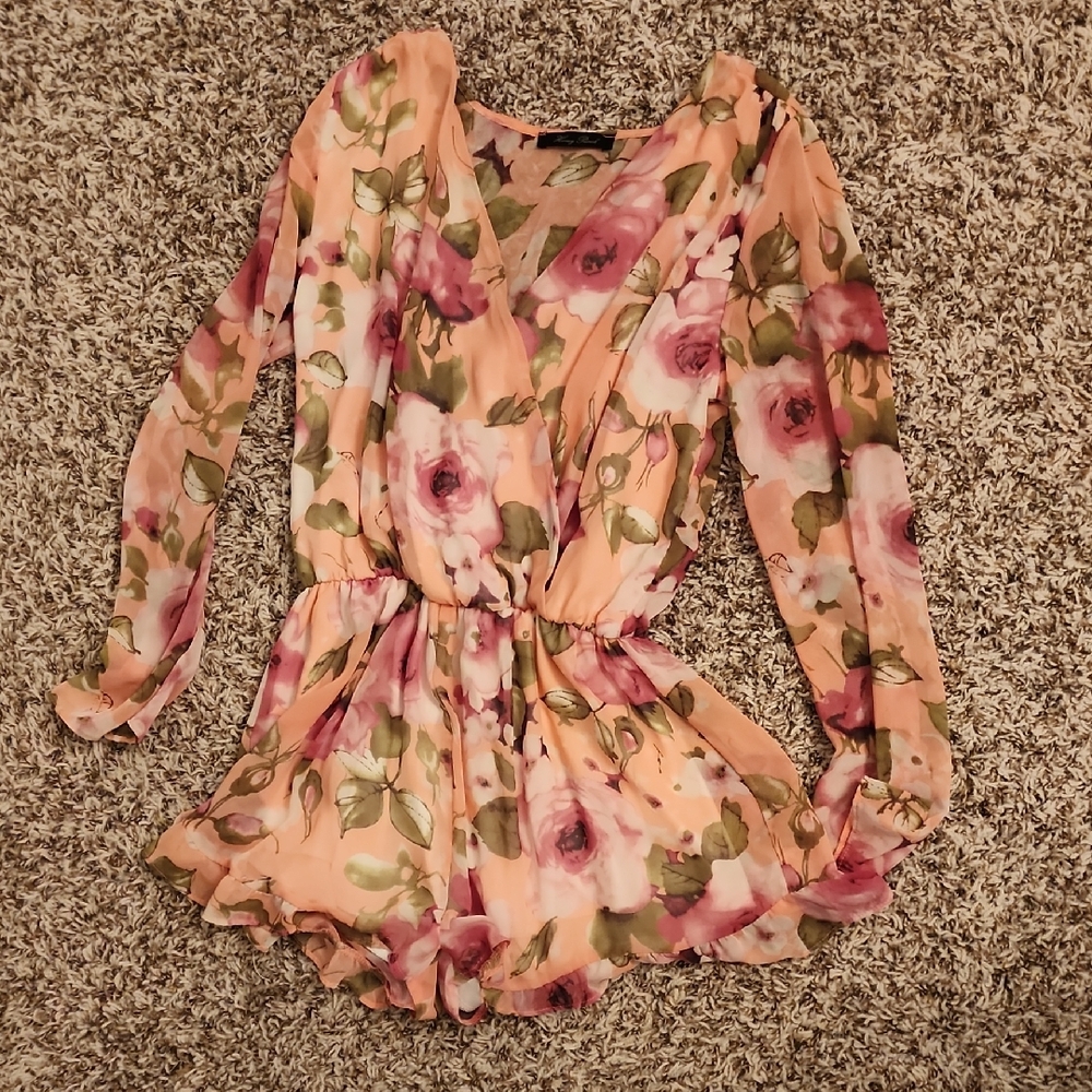 Floral Long Sleeve Romper
